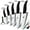 Black, variant on 11-Piece Kitchen Knives Set with Peeler, Ceramic Knife 6-inch Serrated Bread Knife,6-inch Chef Knife, 5inch Utility Knife,4-inch Paring Knife and 3-inch Peeling Tool