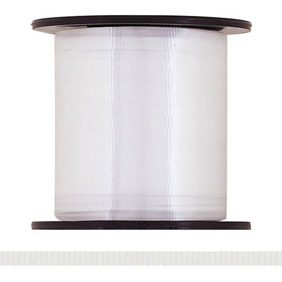 Unique Industries Birthday White Plastic Ribbon, 18000" x 0.25"