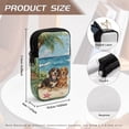 thumbnail image 6 of SEANATIVE Soft Neoprene Zipper Eyeglasses Pouch with Double Compartment Glasses Case Water-Resistant Lightweight Portable Eyewear Holder Bag for Women Men, Beach Dachshund Dog Starfish Palm Tree, 6 of 7