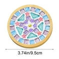 thumbnail image 2 of DIY Glass Mosaic Tiles for Crafts Materials Package, Mixed Mosaic Kits with Wooden Coaster, Handmade DIY Mosaic Coaster Material Kit for Home Decor, 2 of 7