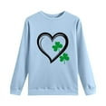 thumbnail image 6 of Ounisa St. Patrick's Day Sweatshirt for Women Clover Graphic T-Shirts Patty's Day Color Long Sleeves Tee Tops, 6 of 7