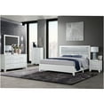 thumbnail image 4 of JERFIT Modern Nightstand with Drawer, White Bedside Table, Rubber Wood Acrylic Hardware Small Bedroom Furniture for Bedroom, 4 of 5