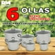 thumbnail image 3 of Juego De 6 Ollas Con Tapaderas Set De Acero Inoxidable Gris plateado Grande, 3 of 7