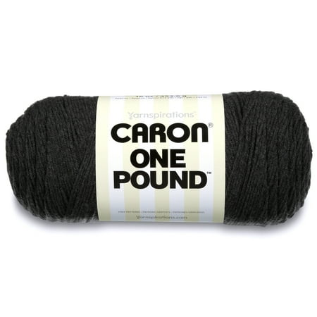 UPC: 0057355383500 | Caron One Pound 4 Medium Acrylic Yarn Dark Gray Mix 16oz/454g 812 Yards