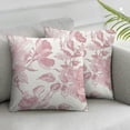 thumbnail image 3 of BANET Pink and Set of 2 Flower Pillowcases for Sofa 24x24in, 3 of 7