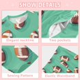thumbnail image 4 of FORMRS Kids Pajama Set Fleece Long Sleeve Top Relaxed-Fit Pants Lounge Sleepwear, Sizes 3T-11Y, Green American Footballs, 4 of 7