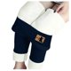 thumbnail image 2 of Gibobby pantalones de entrenamiento para mujer Pantalones térmicos de invierno para mujer, informales, sólidos, cálidos, elásticos, de cintura alta, capris térmicos (Azul marino, XXXL), 2 of 5