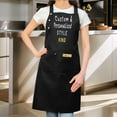 thumbnail image 2 of Custom & Personalized Style KIND 2 Pack Bib Apron Set - Adjustable Kitchen Chef Apron for Men & Women with 2 Pockets Stylish Black Design with White & Yellow Print, 2 of 5
