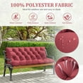 thumbnail image 5 of Kimunuk Outdoor Porch Swing Cushion, 60" X 40" X 5" Waterproof Bench Chair Replacement Cushion with 6 Ties for Patio, Fuchsiared, 5 of 7