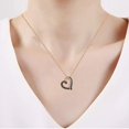 thumbnail image 4 of Jewelili 10K Rose Gold With 1/2 Cttw Natural Champagne and White Round Diamonds Tilted Heart Pendant Necklace, 18" Rope Chain, 4 of 10
