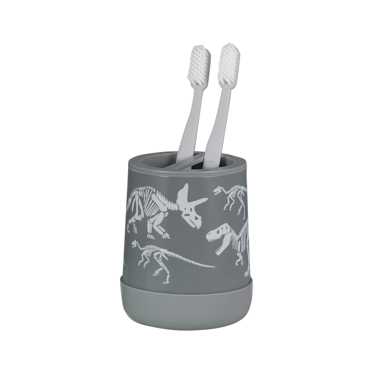 Your Zone Kids Plastic Dinosaur Toothbrush Holder with Non-Slip Bottom