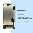 thumbnail image 2 of OLED kit de Reemplazo de Pantalla (No LCD) para iPhone 14, Pantalla Retina Full HD de 6.1 Pulgadas., 2 of 6