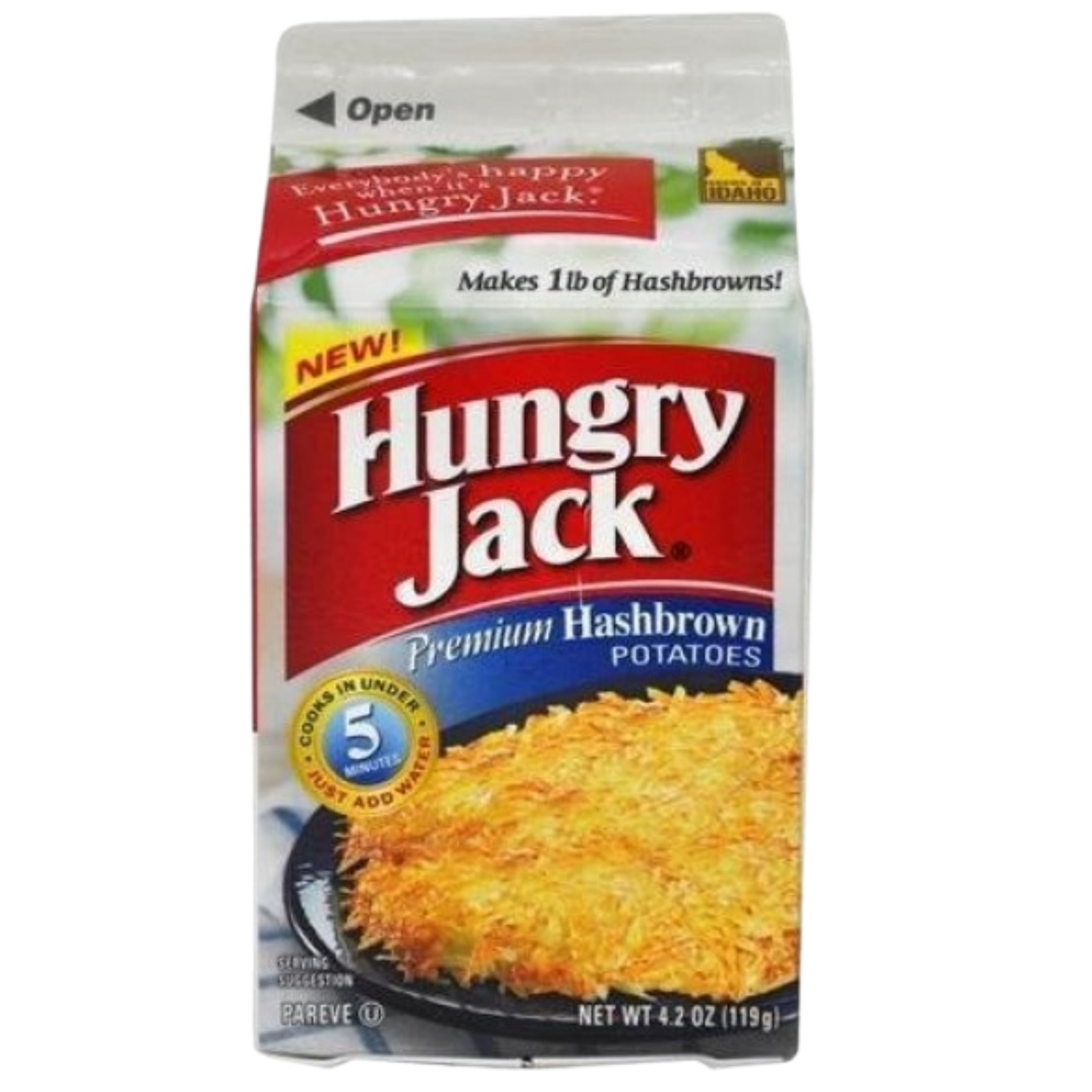 Hungry Jack Premium Hashbrown Potatoes 4.2oz Carton bundle of 3