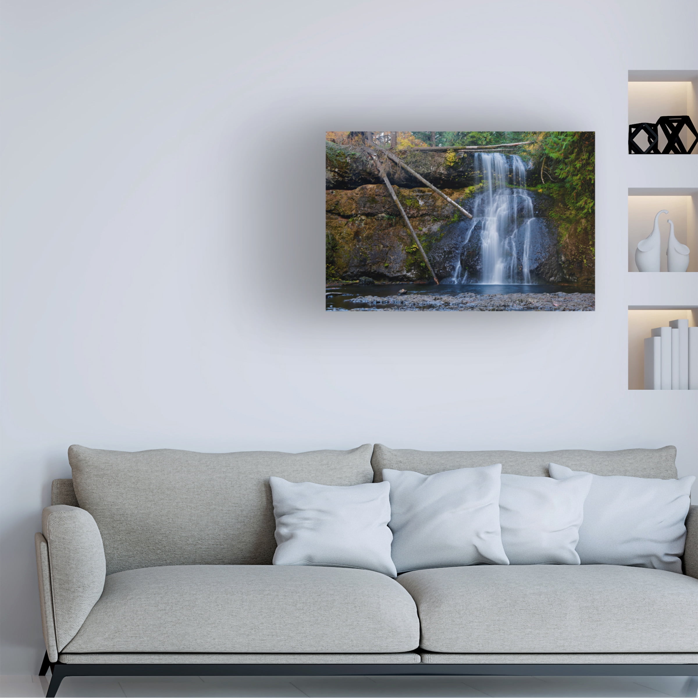 Susan Vizvary Photography 'Three Trunk Waterfall' Canvas Art