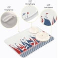 thumbnail image 3 of Dish Drying Mat for Kitchen Counter, Sailing Ships Drying Matt Kitchen Counter Super Absorbent Dish Drainer Mat Coffee Mat Fast Drying Mat,18x24 Inch, 3 of 6