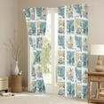 thumbnail image 3 of Retro Anchor Curtains 42Wx84L,Nautical Ocean 30%-50% Blackout Curtains,Hawaii Summer Patchwork Plaid Checkered Curtains & Drapes,Lighthouse Ship Starfish Window Curtains 2 Panels for Bedroom, 3 of 6