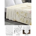 thumbnail image 5 of Queen Size Flat Sheet Only, Spring Floral Soft Brushed Microfiber Bed Sheets, Summer Farmhouse Vintage Botanical Hotel Quality Breathable Bedding Top Sheet, Easy Care, 90"x102", 5 of 9