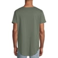 thumbnail image 2 of No Boundaries Men's Elongated T-Shirt with Short Sleeves, 2-Pack, 2 of 2
