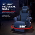 thumbnail image 6 of RESPAWN 900 Console Gaming Recliner with Footrest and Lumbar Support - Comfortable Ergonomic Gaming Chair with Headrest, No Wheels, Reclining, Heavy Duty, Racing Style Video Game Chairs - Blue Fabric, 6 of 6