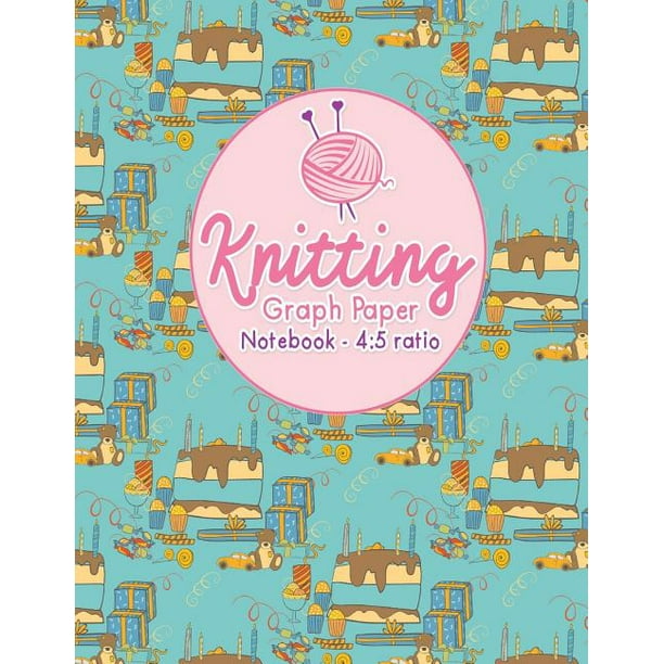 Knitting Graph Paper Notebook 4 5 Ratio Knitters Journal, Knitting Design Grid, Knitting