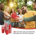 thumbnail image 4 of 50 Count Red disposable Plastic Cups, 16 oz Pack Helianthus, 4 of 5