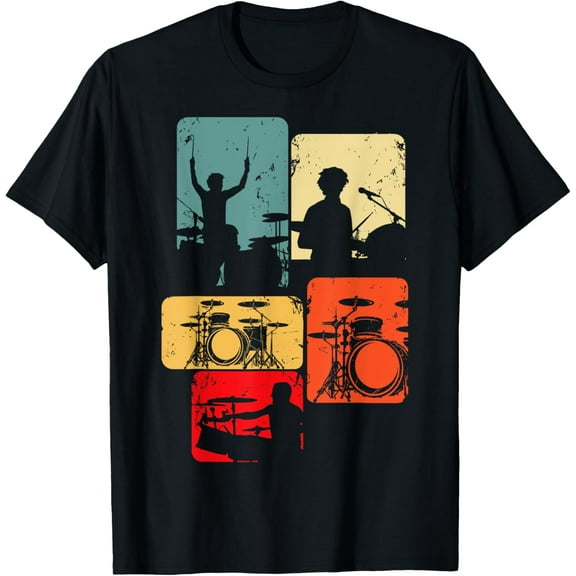 Drummer Drum Sticks Kids Boys Men T-Shirt