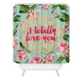thumbnail image 2 of Society6 Allyson Johnson Floral I Totally Love You Shower Curtain 71" x 74", 2 of 3