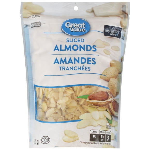 Amandes tranchées Great Value 300 g