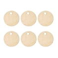 thumbnail image 2 of 50 Pcs Pièces Rondes en Bois de 2cm avec Trou pour Décoration Maison Scrapbooking DIY, 2 of 8