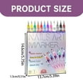 thumbnail image 5 of 2PC Fine Tips 3D Nail Art Pens, 12 Colors 0.5 MM Nail Marker Pens Nail Point Graffiti Dotting Drawing Painting Liner Pen for Home Salon Quickly Dry Nail Art, 5 of 9