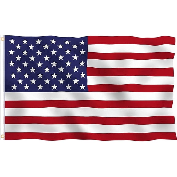 TOPFLAGS 4x6 American Flag, Vivid Color Indoor Display US Flag with Brass Grommets, Large National Flag for Office School Event Patriotic Decor