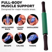 THERABAND Roller Massager+, 19-21 Retractable Muscle Massage Stick for Full-Body Use, Deep Tissue & Trigger Point Self-Massage, Portable Handheld Fascia Release Tool for Runners, Athletes
