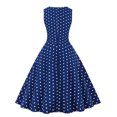 thumbnail image 5 of LYEAA Wedding Guest Dresses for Women Elegant Sleeveless Formal Plus Size Loose Midi A Line Dresses Crewneck Solid 1950s Vintage Prom Birthday Flowy Summer Ball Gown Party Dresses Blue S, 5 of 7