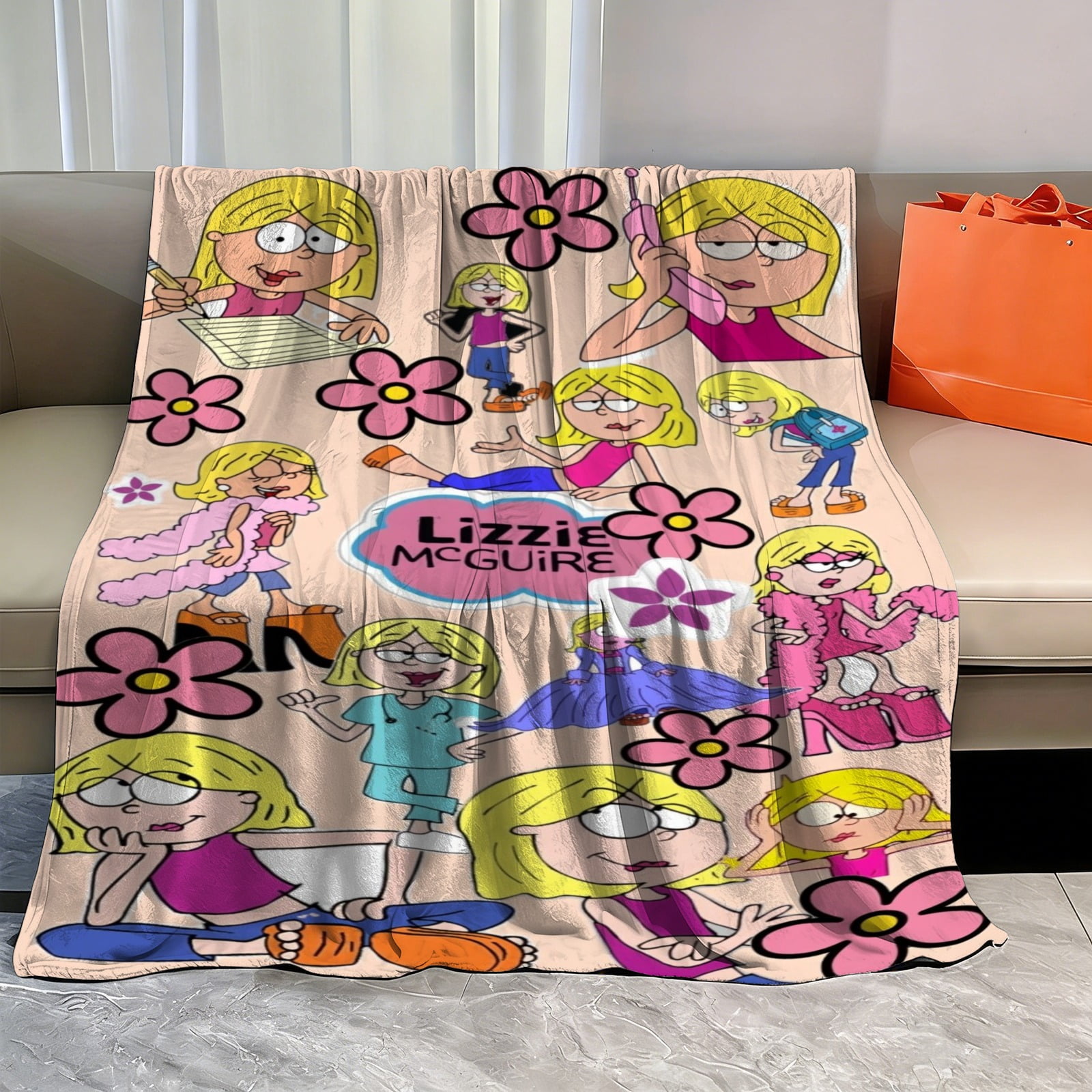 Lizzie Mcguire Banner Throw Blanket Gifts for Fans Lover Girls Boys Women Present Hoodie Him Bed 30"x40"