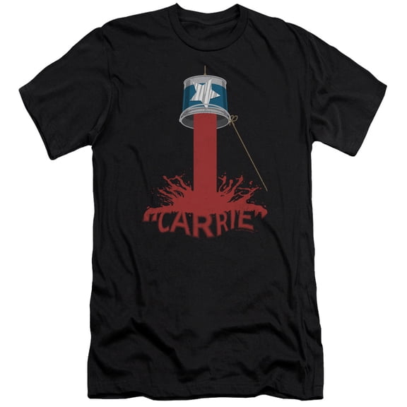 Carrie Bucket Of Blood Premium Adult Slim Fit 30/1 T-Shirt Black