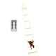 thumbnail image 2 of Adorno colgante de Papá Noel trepando por una escalera de cuerda, adorno navideño LED blanco cálido, 2 of 9