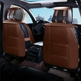thumbnail image 3 of Tuqiang Car Seat Covers Leather Full Set for Mercedes-Benz for CLS220 2006-Present Airbag Compatible Waterproof Front and Back Seat Protectors Coffee, 3 of 7