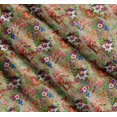 thumbnail image 3 of Soimoi Cotton Poplin Fabric Birds,Leaves & Lily Floral Printed Fabric 1 Yard 42 Inch Wide, 3 of 7