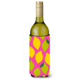 thumbnail image 1 of "Treasures Lemons and Limes on Pink Bottle Bebida Aislante Hugger, 750 ml, Multicolor" Caroline's Treasures BB5143LITERK, 1 of 1