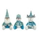 thumbnail image 2 of xihome Figura decorativa navideña de Pap Noel sentado azul, muñeco de nieve y reno. Adorno para mesa o repisa., 2 of 6