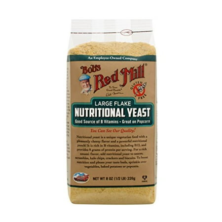 2 Pack Bob's Red Mill Large Flake Nutritional Yeast, Gluten-Free, 8 Ounces
