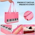 thumbnail image 2 of Bolso de hombro de nailon impermeable con estampado de teclas de piano, 2 of 7