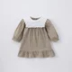 thumbnail image 1 of Korean Spring Baby Girls' Bodysuit Cute Toddler Plaid Big Lapel One Piece Sisters Clothes Children's Girls Princess Dress, 1 of 6