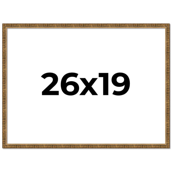 26x19 Frame Gold Picture Frame - Complete Modern Photo Frame Includes UV Acrylic Shatter Guard