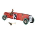 thumbnail image 1 of Juguete de hojalata Vintage Hugo modelo de Carreras Coche Mecánico coleccionable Juguete de cuerda Red Racer Race Car Vintage, 1 of 7