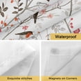 thumbnail image 4 of Vintage Spring Wallpaper No Hooks Shower Curtain with Snap-in Liner Bird Red Flower Plants Texture Shower Curtains for Bathroom, Waterproof, Easy Install, Washable 66"x72", 4 of 9