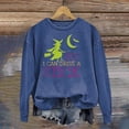 thumbnail image 2 of WEIWEN Halloween Sweatshirts for Women Yes I Can Drive A Stick Witch Sweaters Fall Outfits for Women Witch Shirts Plus Size Tops Women's Clothing Blue, XL, 2 of 3