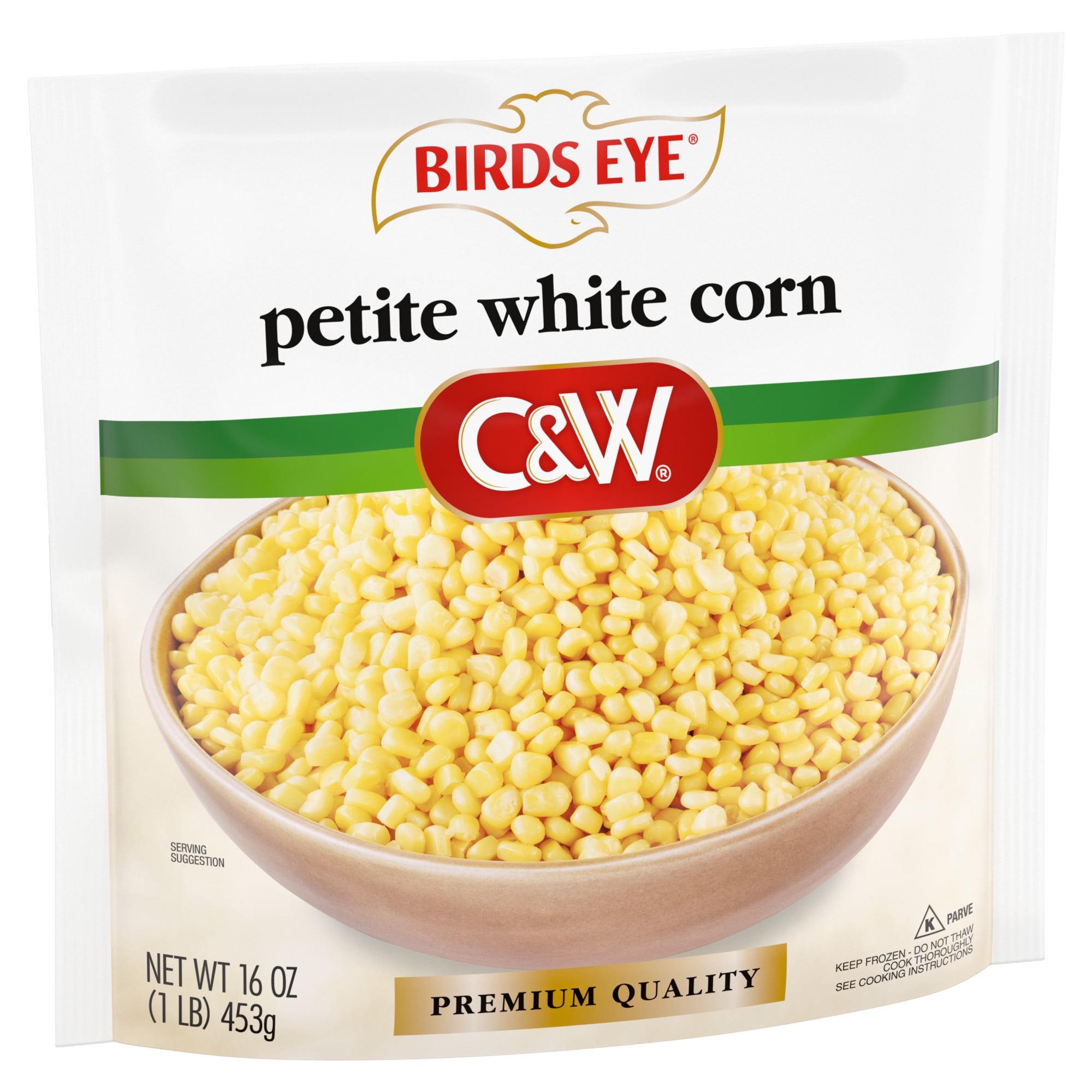 Birds Eye C&W Premium Quality Petite White Corn, Frozen Corn, 16 oz (Frozen)