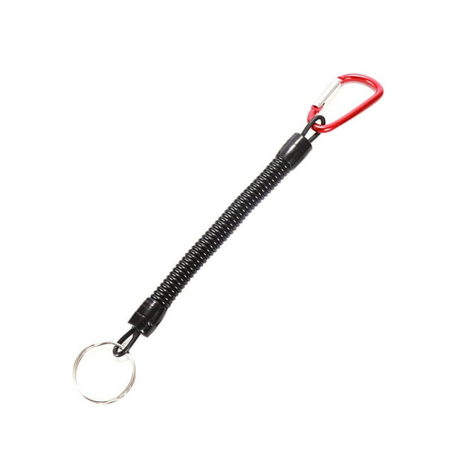 QualitChoice Portable Spiral Keyring Anti-lost Keychain Reusable Fashion Handbag Waist Hanging Metal Key Chain Keys for Elder Short Long