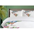 thumbnail image 4 of Ambesonne Colorful Duvet Cover Sets, America World Love Map, 2-Queen, Blue Pink Pale Orange, 4 of 7